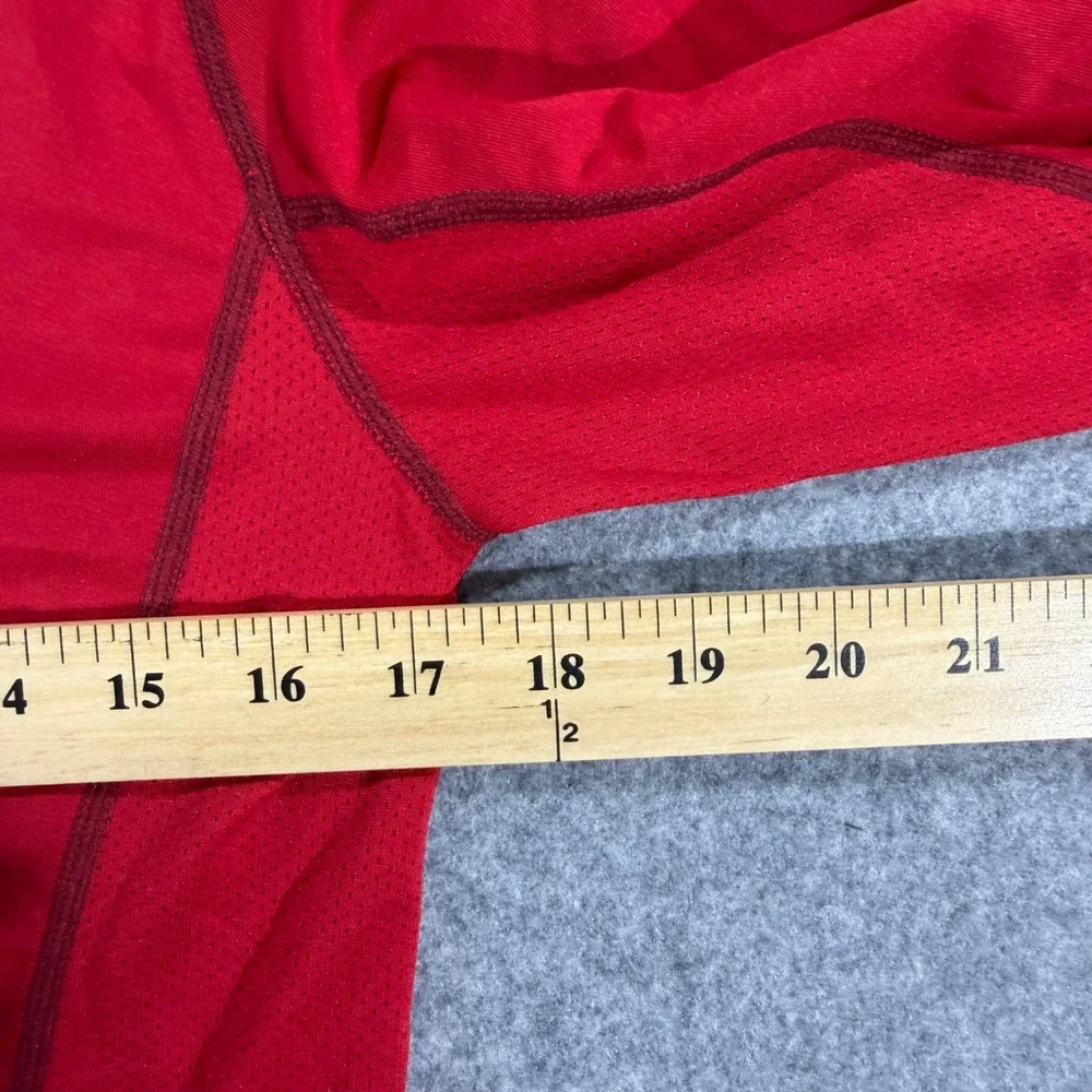 Nike Pro Combat Dri-FIT Mens Red Long Sleeve Compression Shirt Small